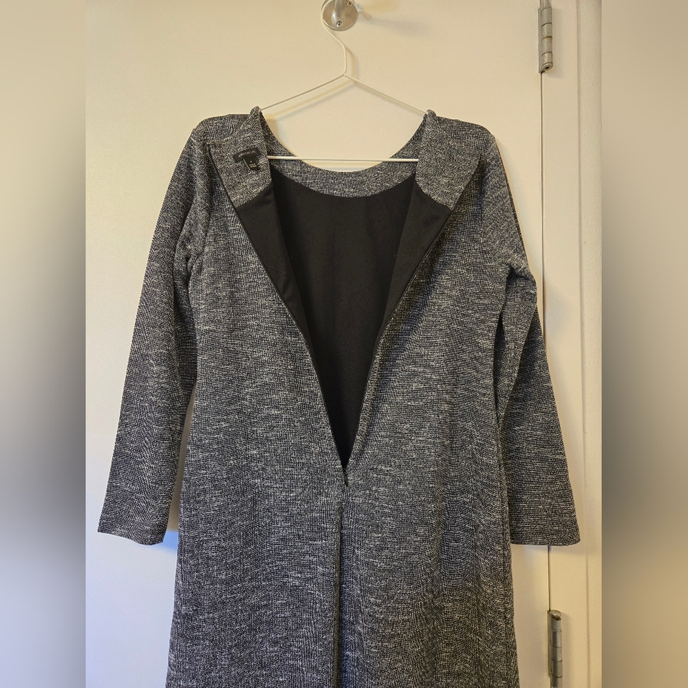 EUC Ann Taylor Pearl Dress Gray, Lined - Picture 7 of 9
